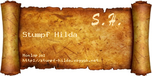 Stumpf Hilda névjegykártya